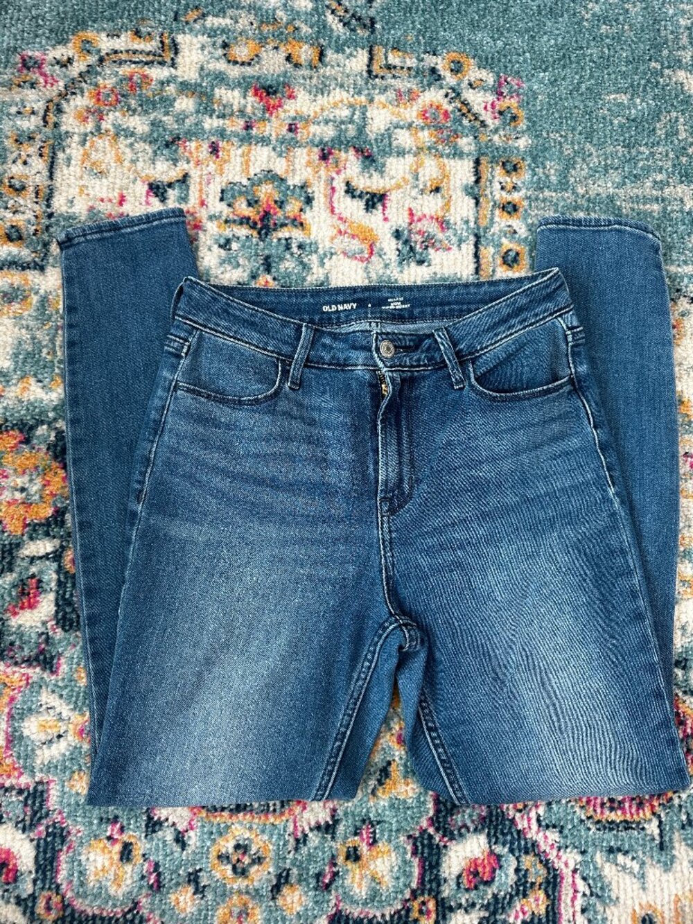 Old Navy WOW High Rise Super Skinny Jeans Size 4 Medium Wash Blue Denim